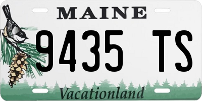 ME license plate 9435TS