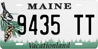 ME license plate 9435TT