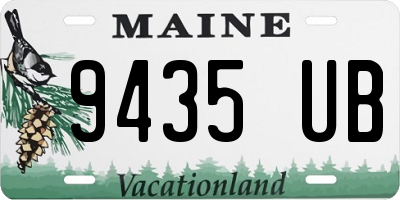 ME license plate 9435UB