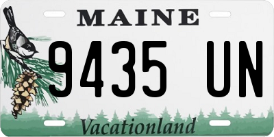 ME license plate 9435UN