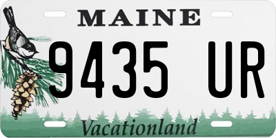 ME license plate 9435UR