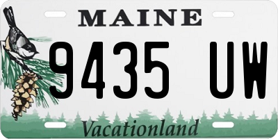 ME license plate 9435UW