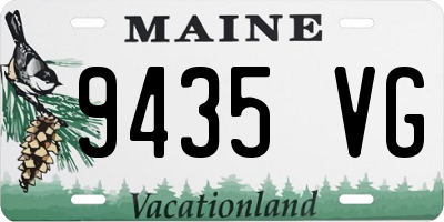 ME license plate 9435VG