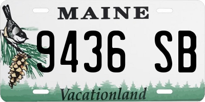 ME license plate 9436SB