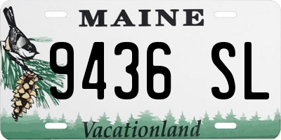 ME license plate 9436SL