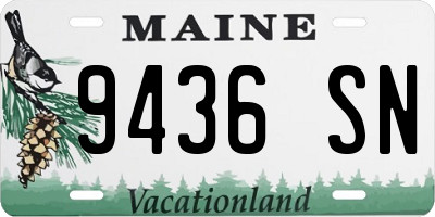 ME license plate 9436SN