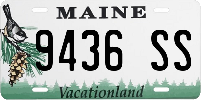 ME license plate 9436SS