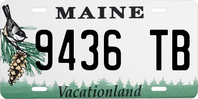ME license plate 9436TB