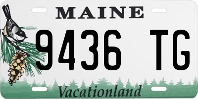 ME license plate 9436TG