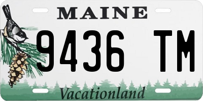 ME license plate 9436TM