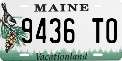 ME license plate 9436TO