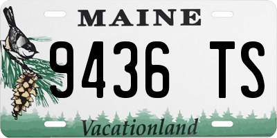 ME license plate 9436TS