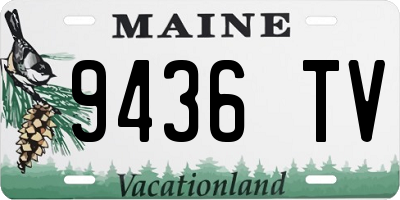 ME license plate 9436TV