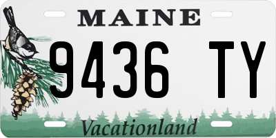 ME license plate 9436TY