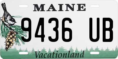 ME license plate 9436UB