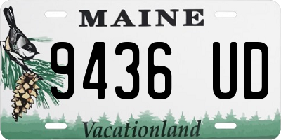 ME license plate 9436UD