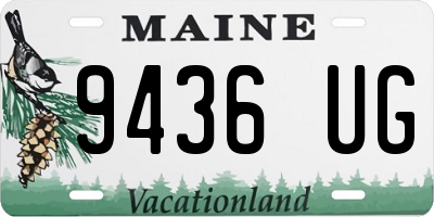 ME license plate 9436UG