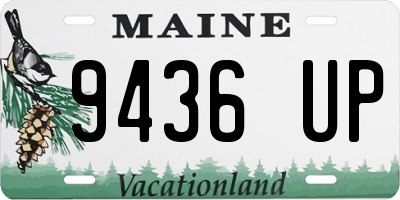 ME license plate 9436UP