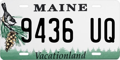 ME license plate 9436UQ
