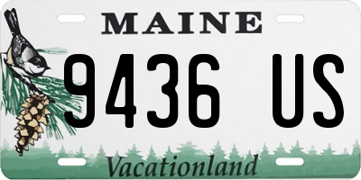 ME license plate 9436US