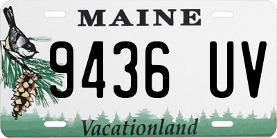 ME license plate 9436UV