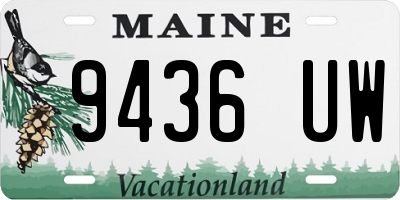 ME license plate 9436UW