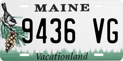 ME license plate 9436VG