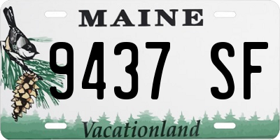 ME license plate 9437SF