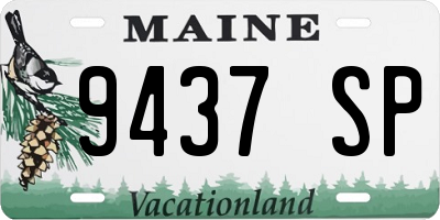 ME license plate 9437SP
