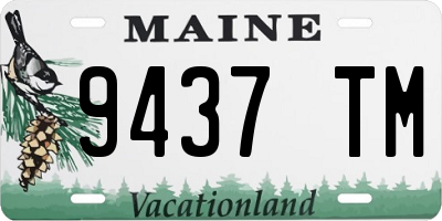 ME license plate 9437TM