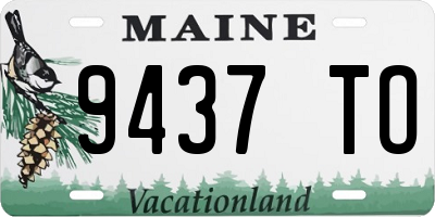 ME license plate 9437TO