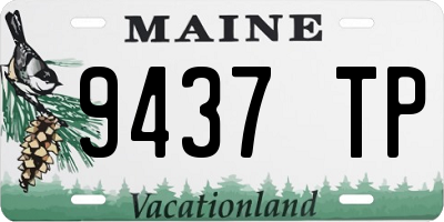 ME license plate 9437TP