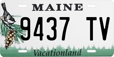 ME license plate 9437TV