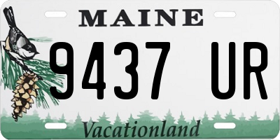 ME license plate 9437UR