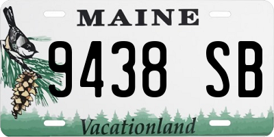 ME license plate 9438SB