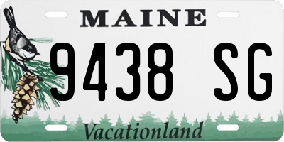 ME license plate 9438SG