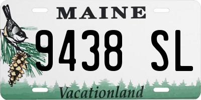 ME license plate 9438SL