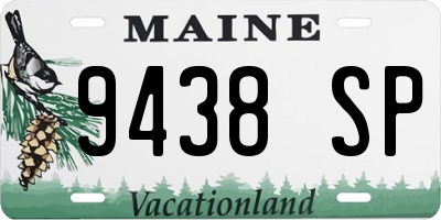 ME license plate 9438SP