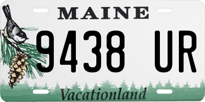 ME license plate 9438UR