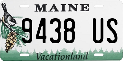 ME license plate 9438US