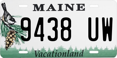 ME license plate 9438UW