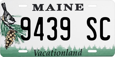 ME license plate 9439SC