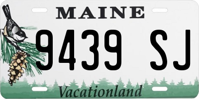 ME license plate 9439SJ