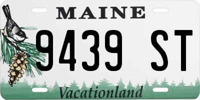 ME license plate 9439ST