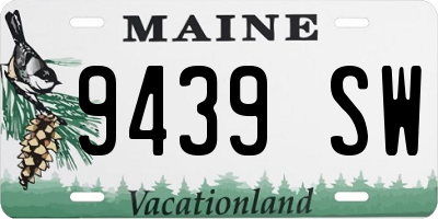 ME license plate 9439SW