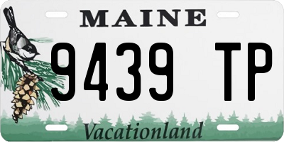 ME license plate 9439TP