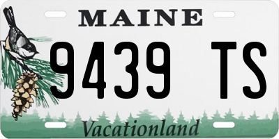 ME license plate 9439TS