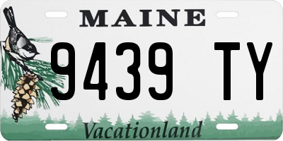 ME license plate 9439TY