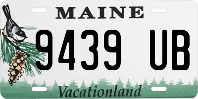 ME license plate 9439UB