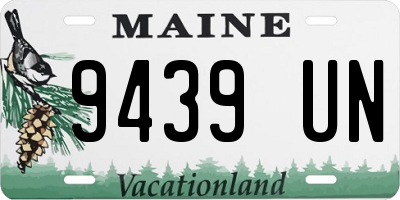 ME license plate 9439UN